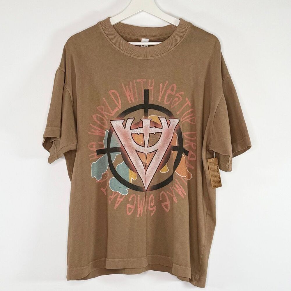 Lane Seven Apparel Oversized Boxy Heavyweight Cotton Graphic Tee Shirt - US Unis